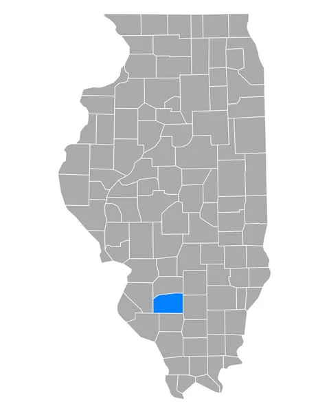 Mapa Waszyngtonu Illinois — Wektor stockowy