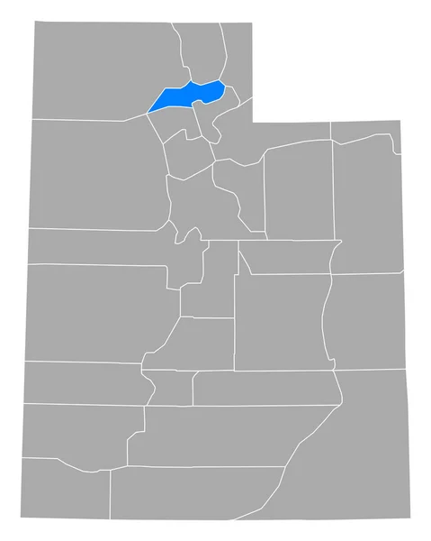 Mapa Weber Utah — Vector de stock