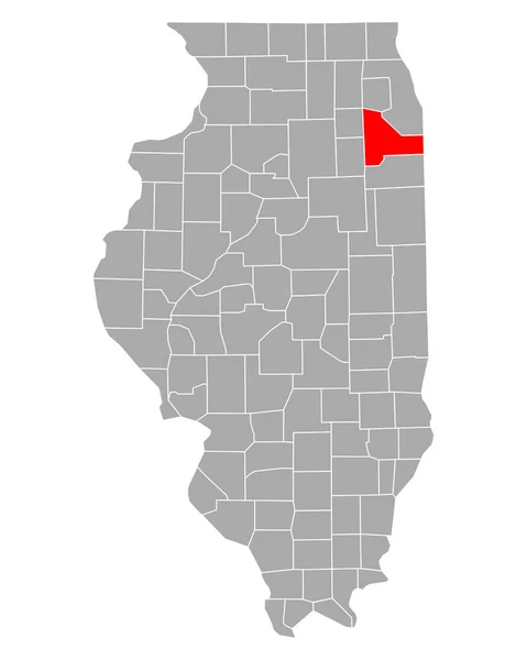 イリノイ州地図 — ストックベクタ