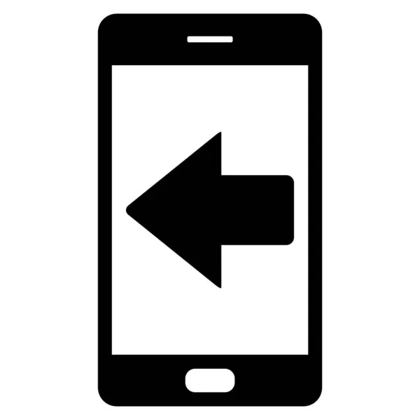 Flecha Izquierda Smartphone Como Ilustración Vectorial — Vector de stock