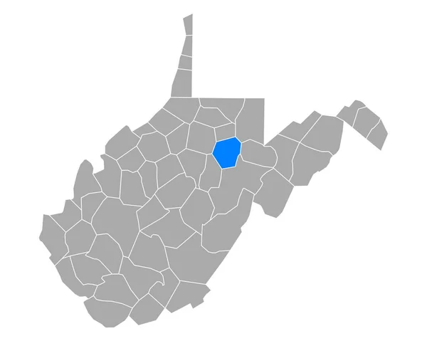 Mapa Barcos Lanchas West Virginia —  Vetores de Stock