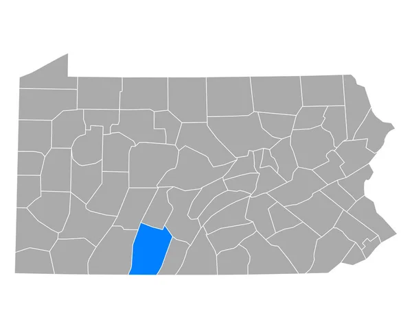 Carte Bedford Pennsylvanie — Image vectorielle