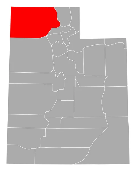 Mapa Box Elder Utah — Vector de stock