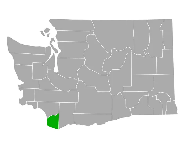 Mapa Clark Washington — Archivo Imágenes Vectoriales