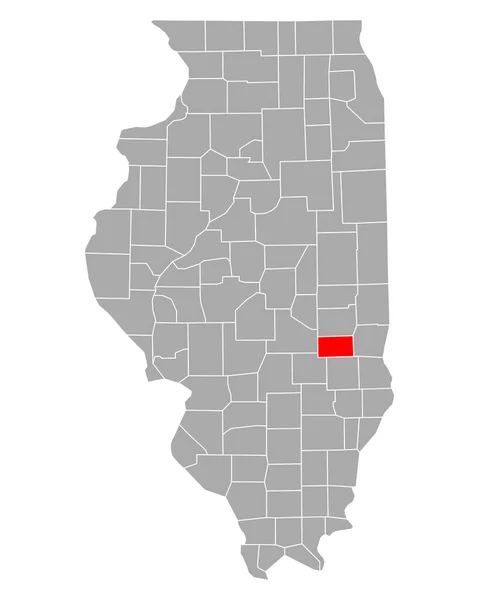 Mapa Cumberlandu Illinois — Wektor stockowy