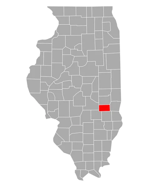 イリノイ州地図 — ストックベクタ