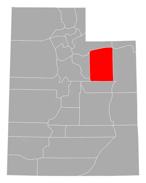 Mapa Duchesne Utah — Vector de stock