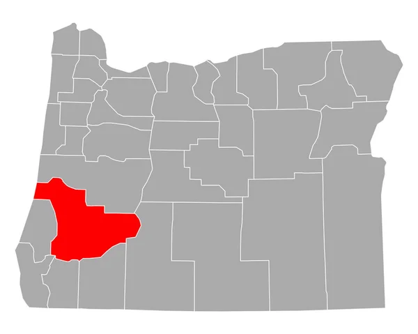 Douglas Térképe Oregonban — Stock Vector
