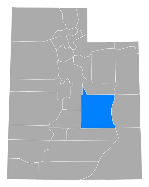 Mapa Esmeraldas Utah — Vetor de Stock