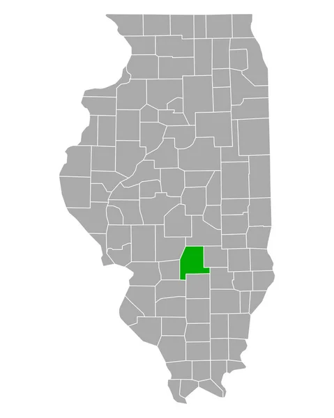 Karte Von Fayette Illinois — Stockvektor