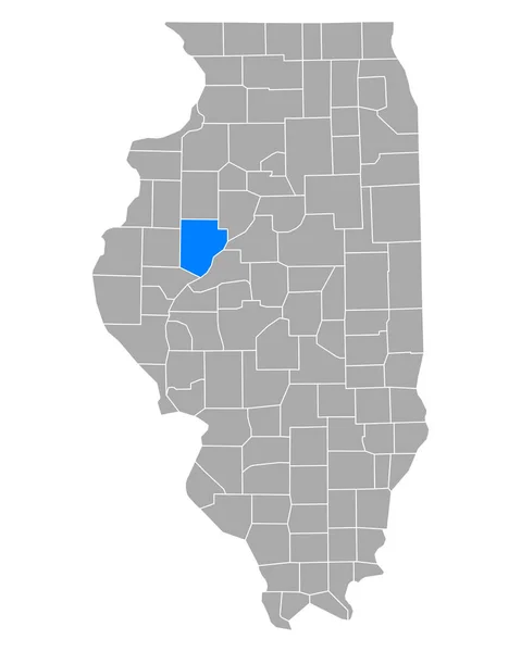 Mapa Fultonu Illinois — Stockový vektor