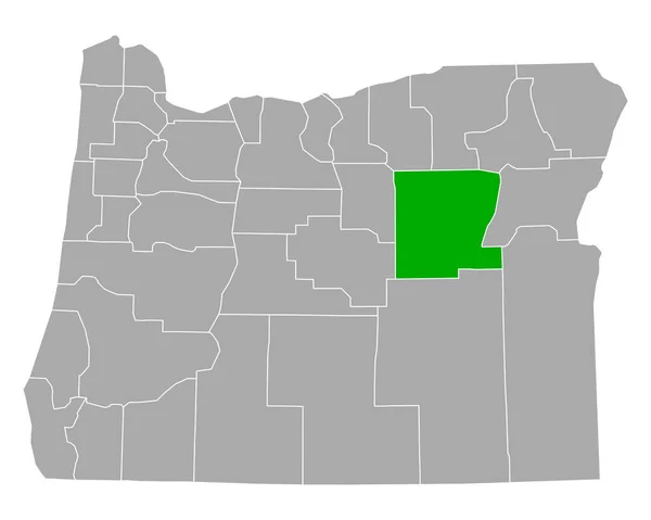 Mapa Grantu Oregonu — Stockový vektor