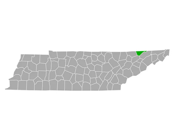 Mapa Hancock Tennessee — Archivo Imágenes Vectoriales