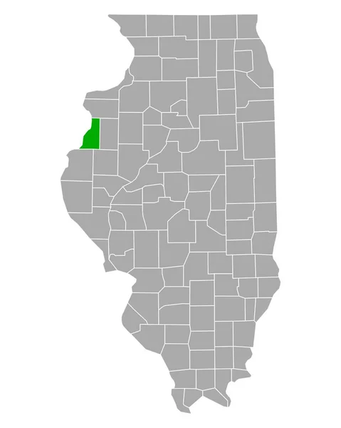 Mapa Henderson Illinois — Archivo Imágenes Vectoriales