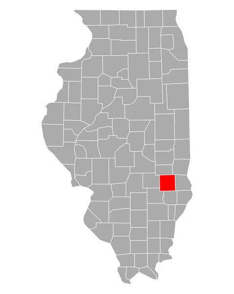 Mapa Jasper Illinois — Vetor de Stock