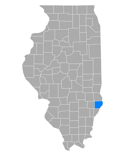 Mapa Lawrence Illinois — Vector de stock