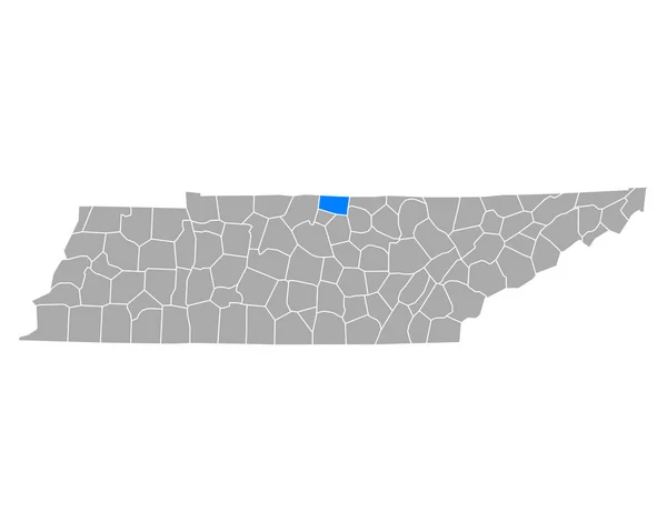 Tennessee Macon Haritası — Stok Vektör