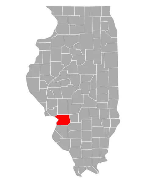 Map Madison Illinois — Stock Vector