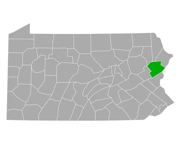 Mapa Monroe Pennsylvania — Archivo Imágenes Vectoriales