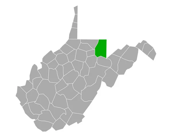 Mapa Preston West Virginia — Archivo Imágenes Vectoriales