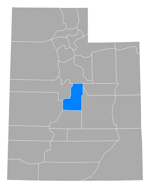 Mappa Sanpete Utah — Vettoriale Stock