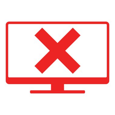 Vektör illüstrasyonu olarak çapraz ve ekran