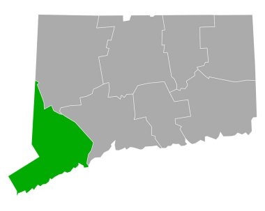 Connecticut 'taki Fairfield Haritası