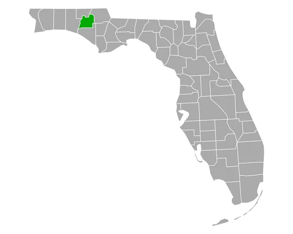 Florida Daki Washington Haritası — Stok Vektör