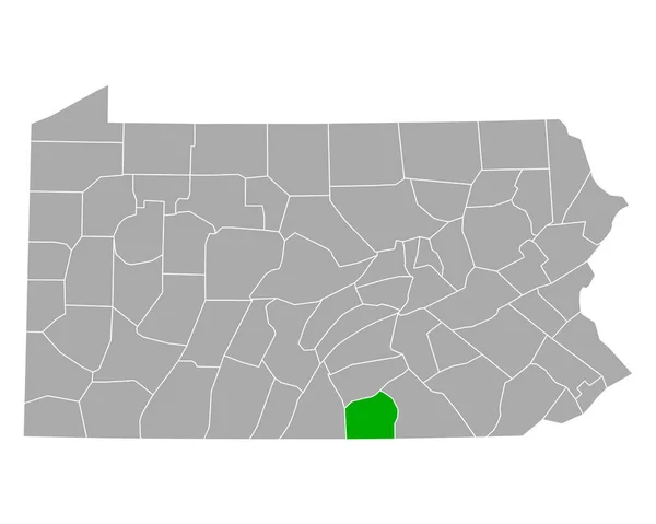 Pennsylvania Daki Adam Haritası — Stok Vektör
