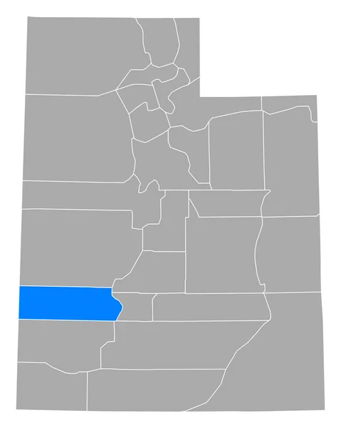 Mapa Beaver Utah — Vetor de Stock