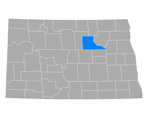 Mapa Bensona Północnej Dakocie — Wektor stockowy
