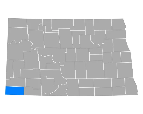 Mapa Bowman Dakota Del Norte — Archivo Imágenes Vectoriales