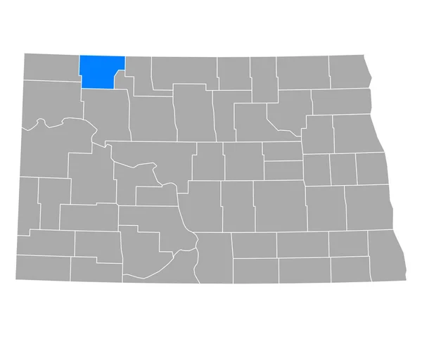 Mapa Burke Dakota Del Norte — Archivo Imágenes Vectoriales