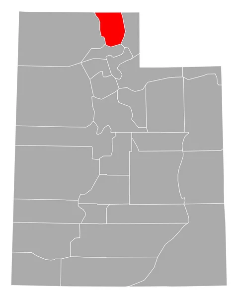 Mapa Cache Utah — Wektor stockowy