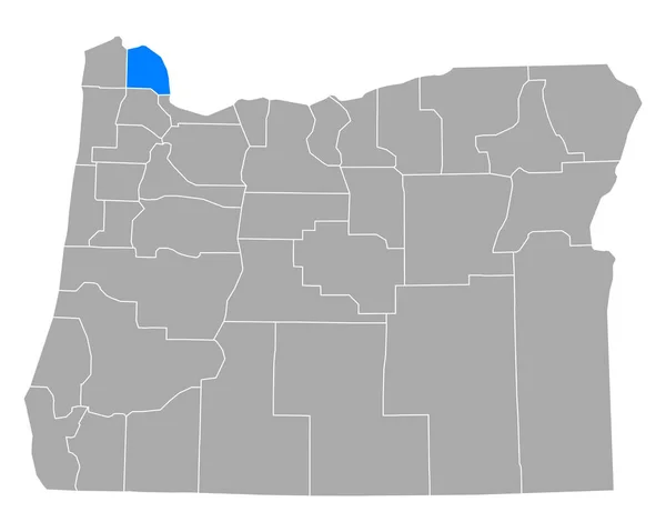 Mapa Colúmbia Oregon — Vetor de Stock