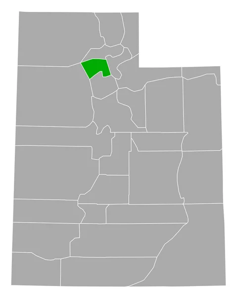 ユタ州のデービス地図 — ストックベクタ