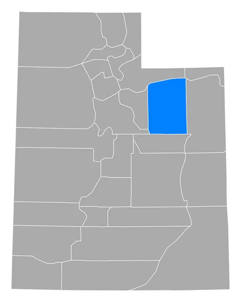 Karte Von Duchesne Utah — Stockvektor