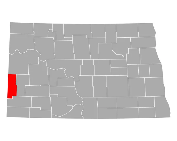 Kuzey Dakota Daki Altın Vadi Haritası — Stok Vektör