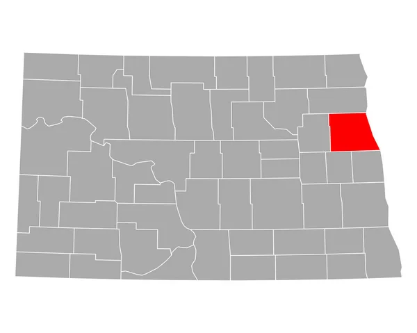 Map Grand Forks North Dakota — Stock Vector