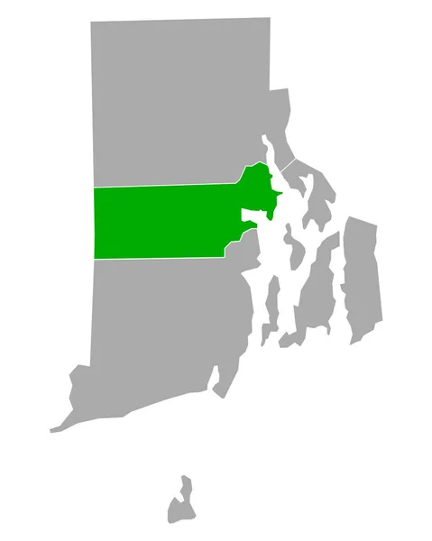 Karte Von Kent Rhode Island — Stockvektor