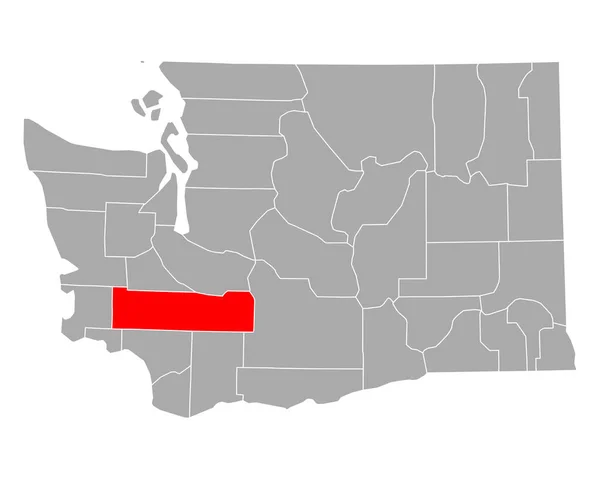ワシントン州のルイス地図 — ストックベクタ