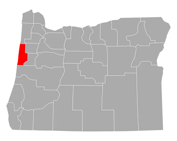 Mapa Lincoln Oregon — Archivo Imágenes Vectoriales