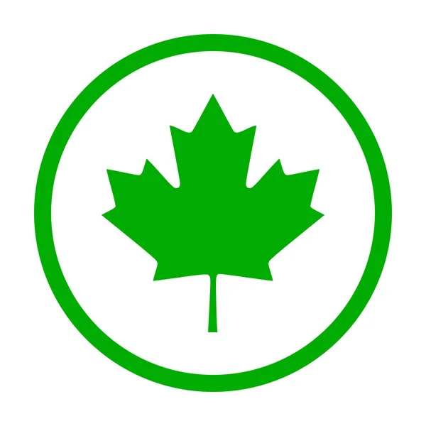 Maple Leaf Circle Vector Illustration — Stock Vector