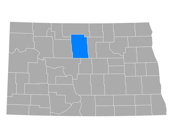 ノースダコタ州のマクヘンリー地図 — ストックベクタ