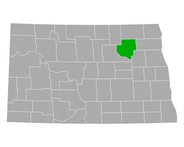 Carte Ramsey Dans Dakota Nord — Image vectorielle
