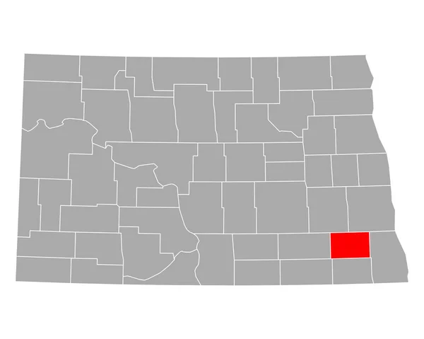 Kuzey Dakota Daki Fidye Haritası — Stok Vektör