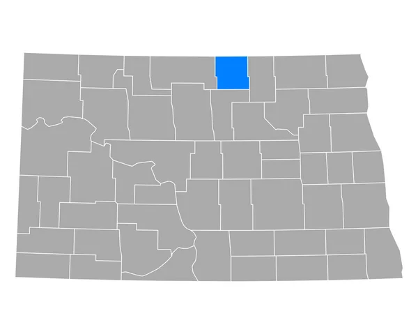 Map Rolette North Dakota — Stock Vector