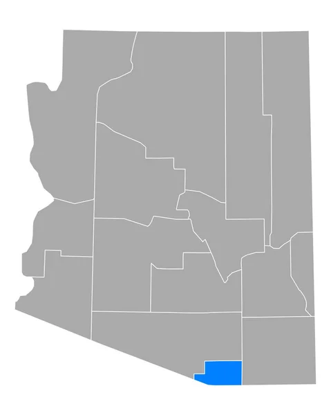 Mapa Santa Cruz Arizoně — Stockový vektor