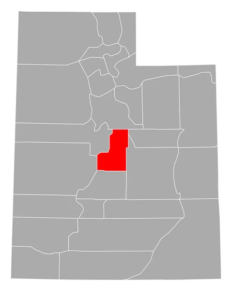 Mapa Sanpete Utah — Vector de stock