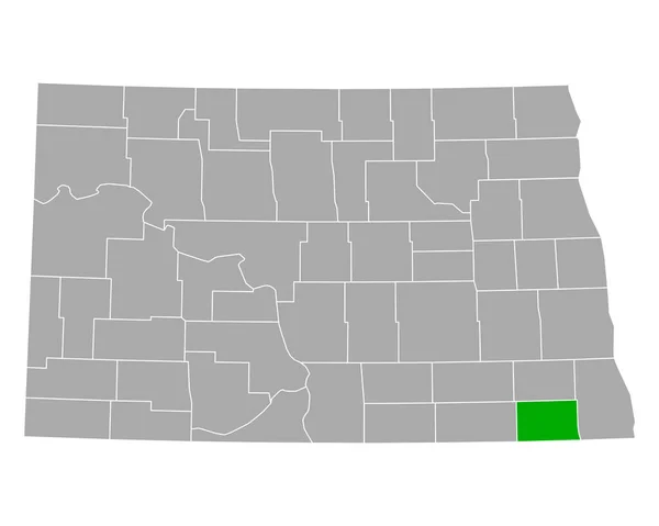 Mapa Sargentu Severní Dakotě — Stockový vektor